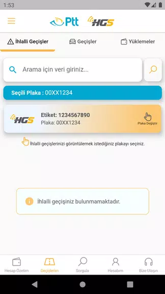 HGS - Hızlı Geçiş Sistemi Zrzut ekranu 3