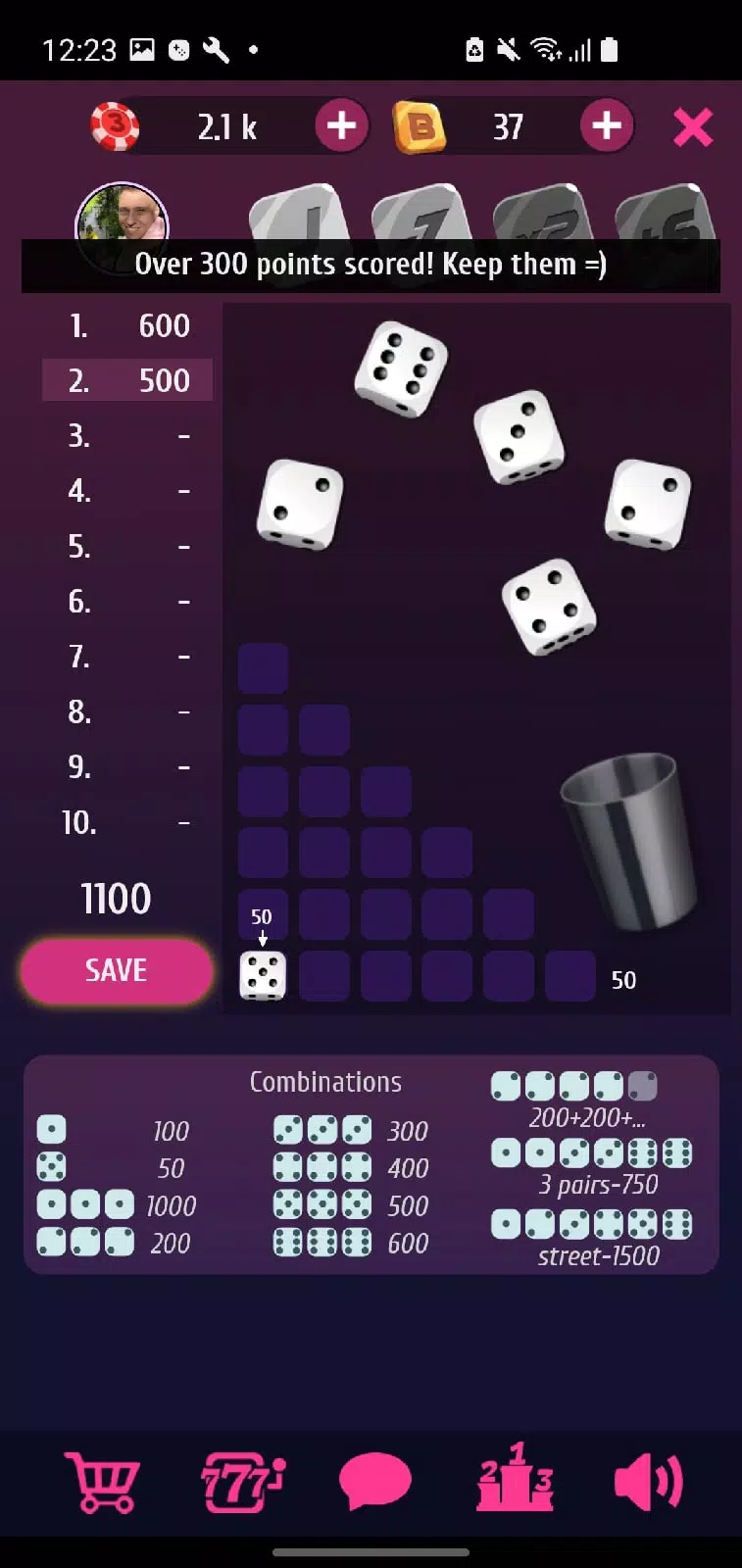 Farkle Pro - 10000 dice game应用截图第2张