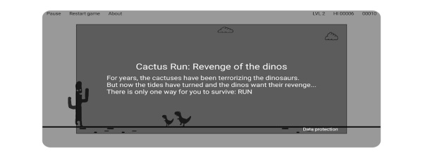 Cactus Run Classic - Dino jump Скриншот 1