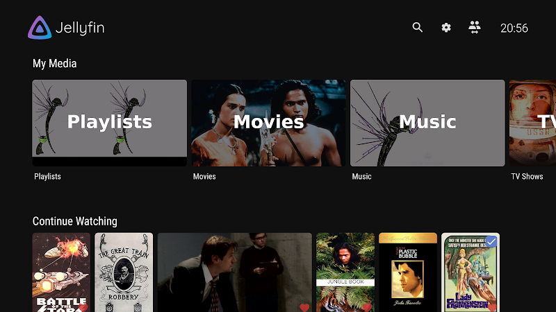 Jellyfin for Android TV Schermafbeelding 1