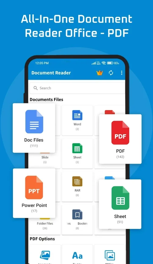 Document Reader: PDF, DOC, PPT स्क्रीनशॉट 1