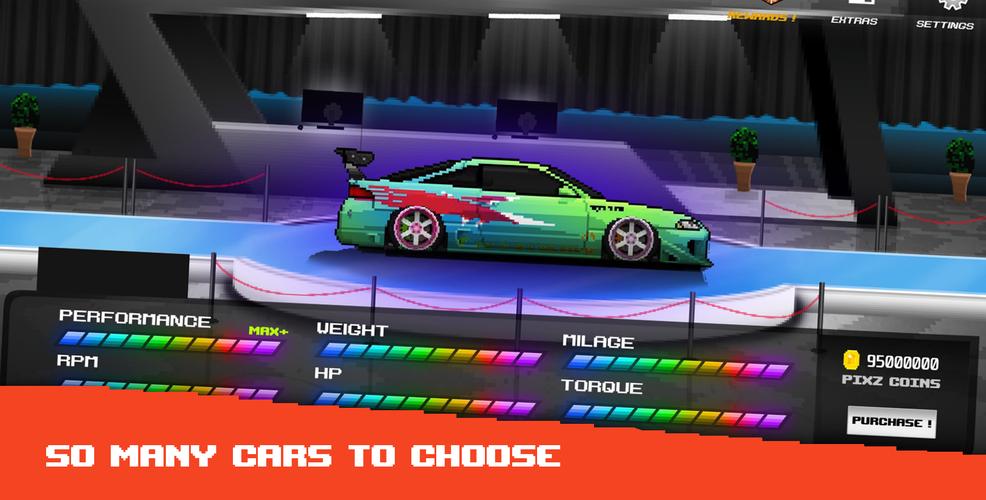 Pixel Car: Reckless Racer Schermafbeelding 3