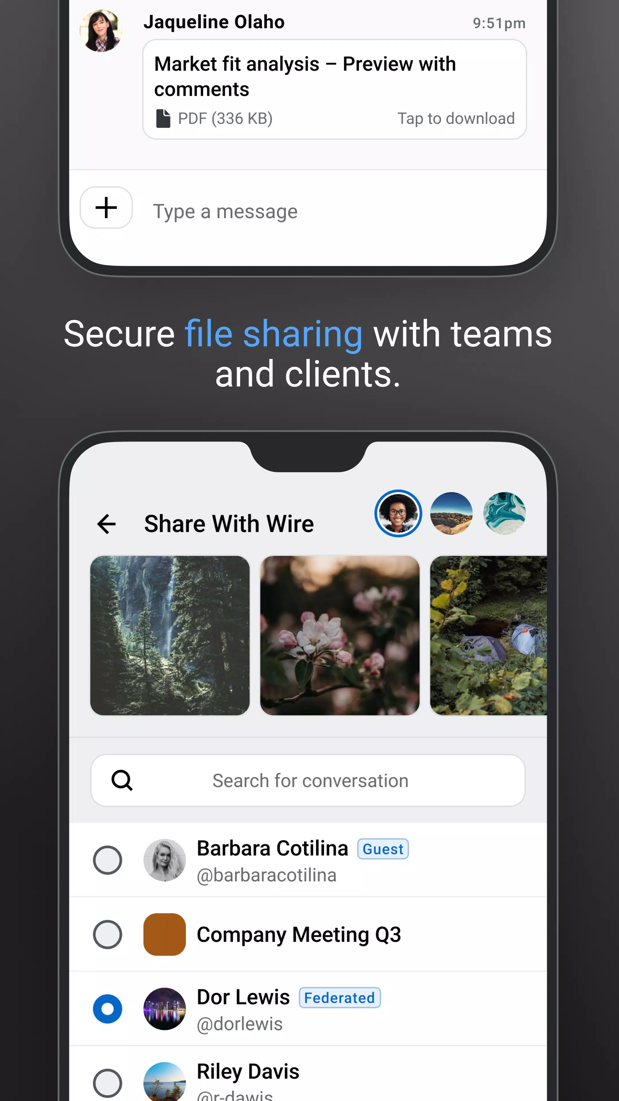 Wire - 私密訊息應用應用截圖第4張