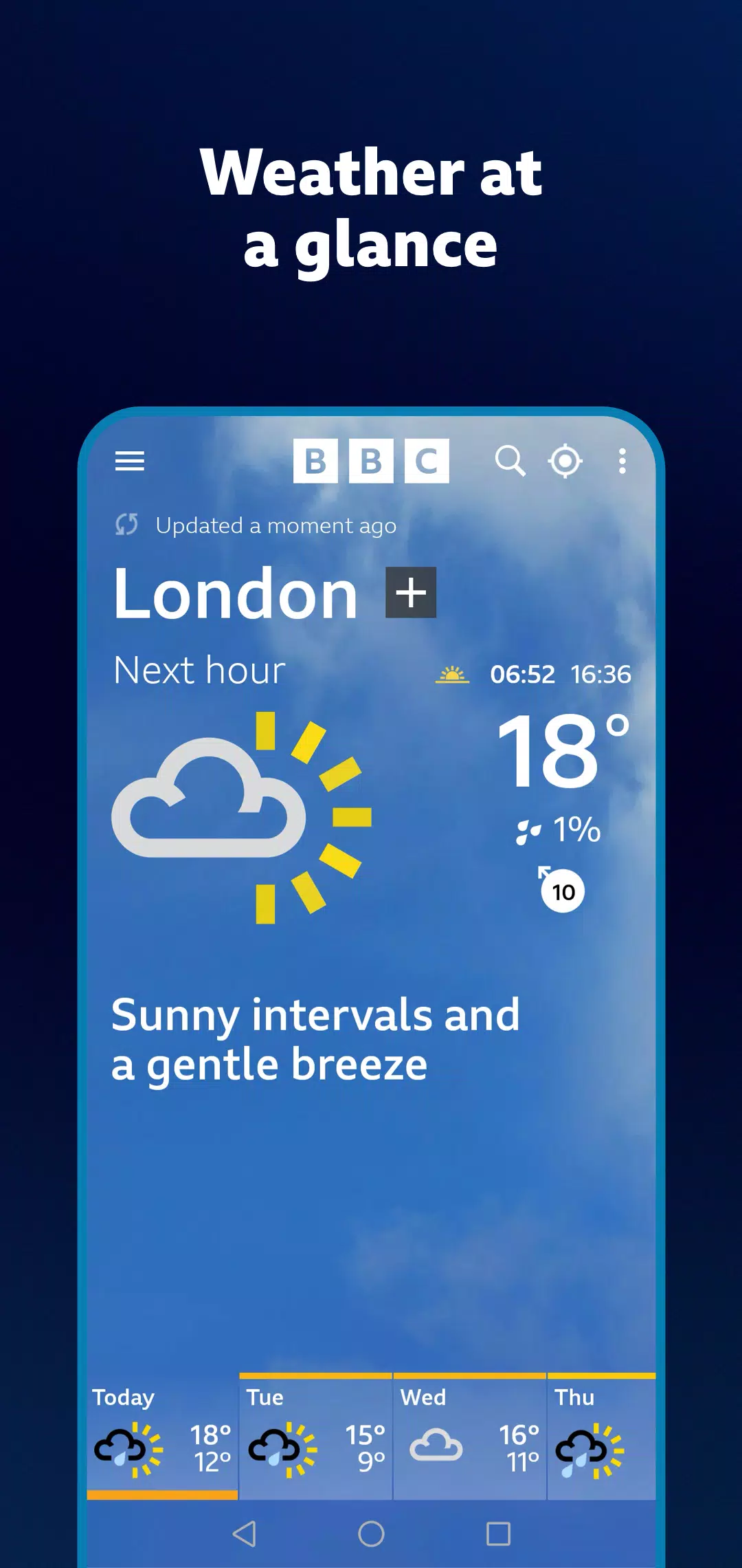 BBC Weather应用截图第1张