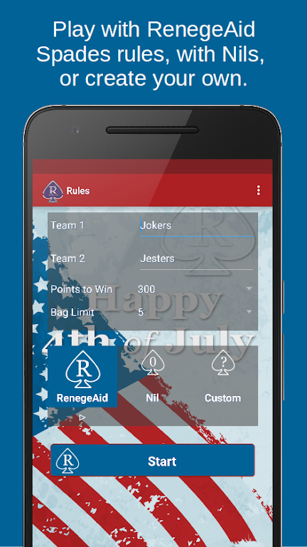 RenegeAid Spades Score App スクリーンショット 2