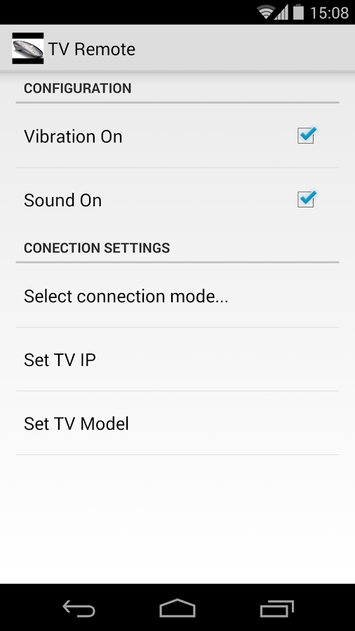 Schermata Easy Universal TV Remote 1