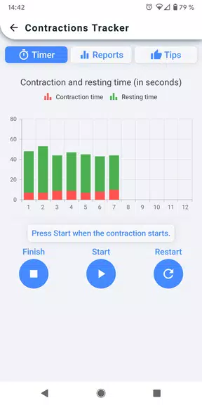 Contractions Tracker ภาพหน้าจอ 1