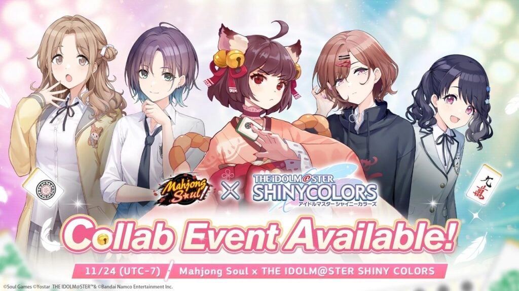 Mahjong Soul သည် Four ဇာတ်ကောင်အသစ်များဖြင့် Idolm@ster Shiny Colours Crossover ကို ချပေးသည်