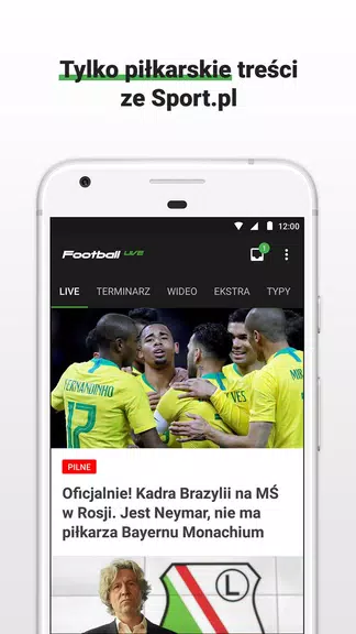 Football LIVE - wyniki na żywo Screenshot 1