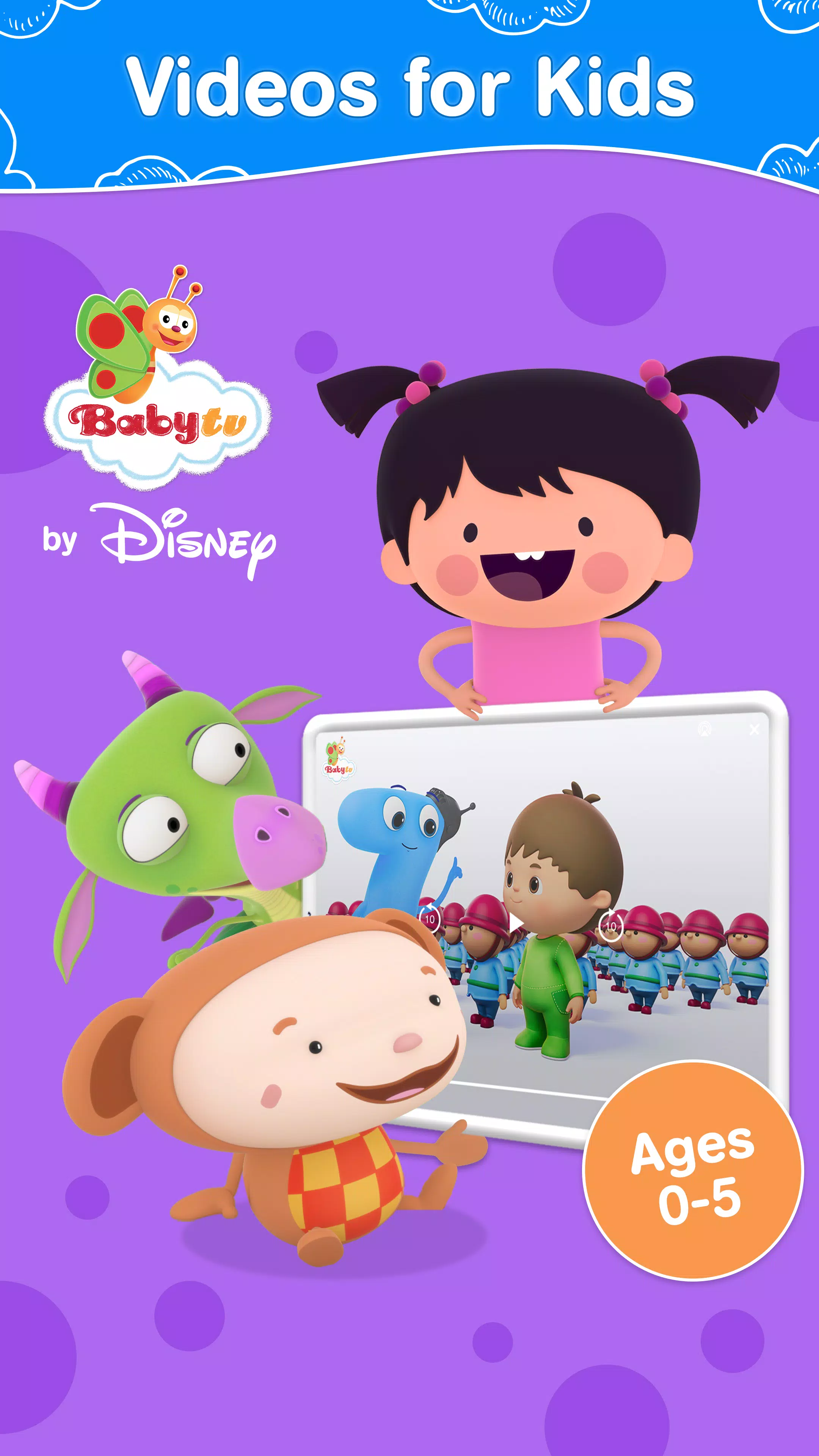 BabyTV - Kids Videos & Songs Ảnh chụp màn hình 1