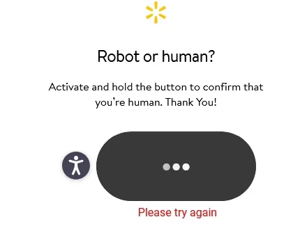 Checkout Error Screenshot