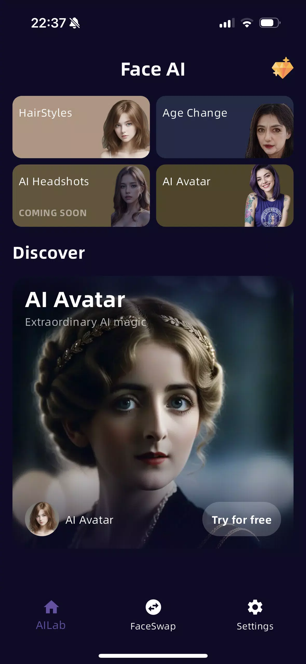 Schermata Face AI 1