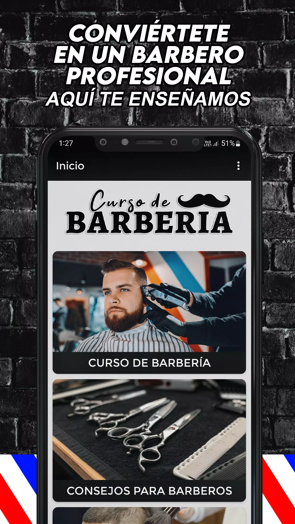 Curso de Barberia y Peluquería Скриншот 1