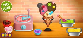 Ice Cream Making Game For Kids Скриншот 1