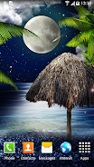 Tropical Night Live Wallpaper Captura de tela 2