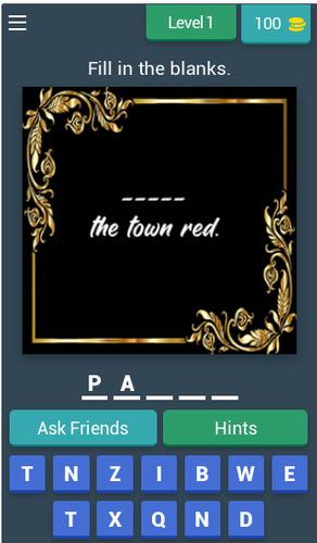 Fill in the Blank Word Quiz スクリーンショット 1