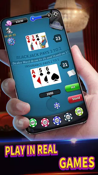 Schermata BlackJack 21 lite offline game 1
