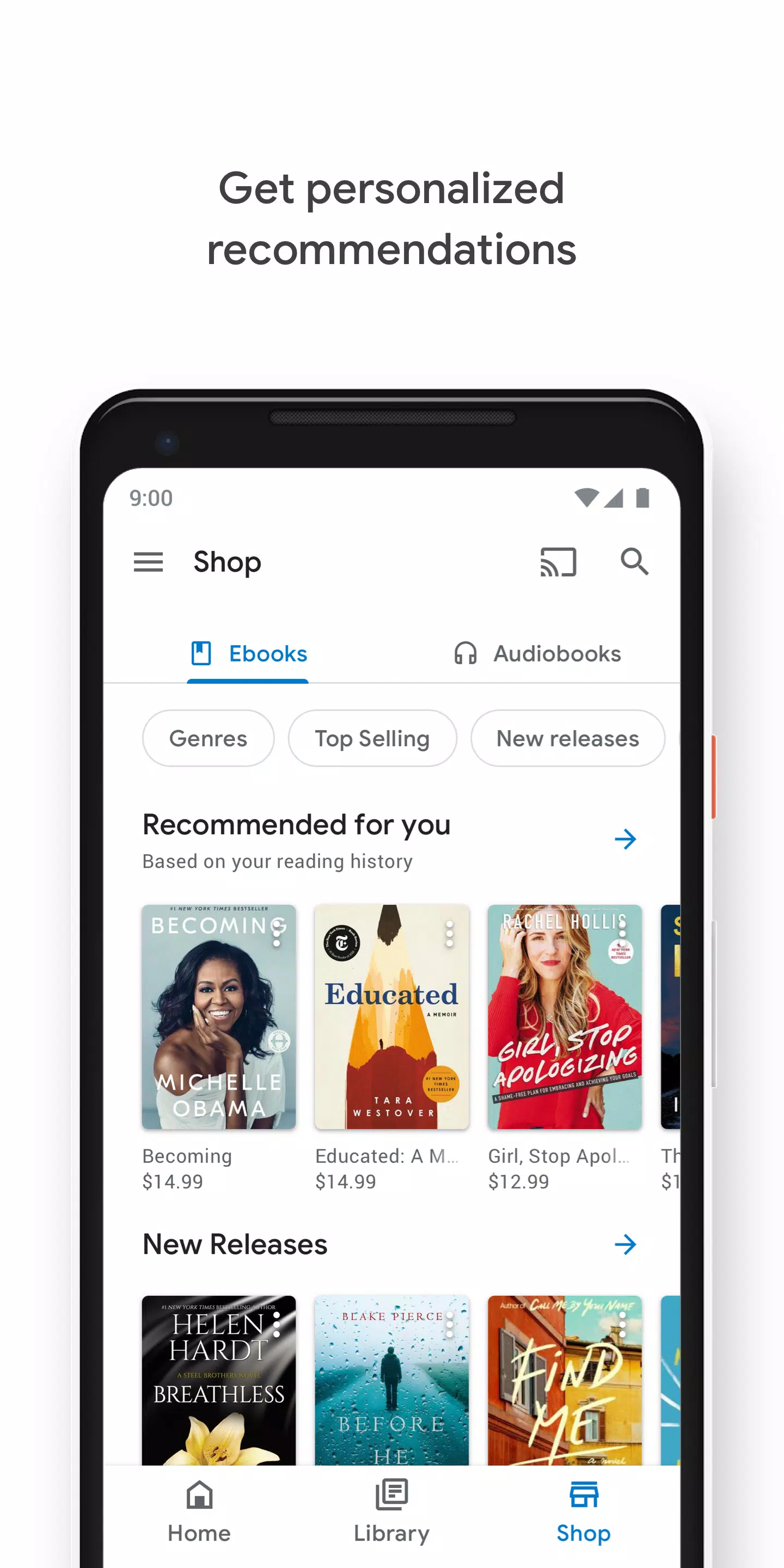 Google Play Books Screenshot 1