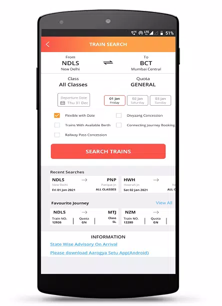 IRCTC Rail Connect Ekran Görüntüsü 3