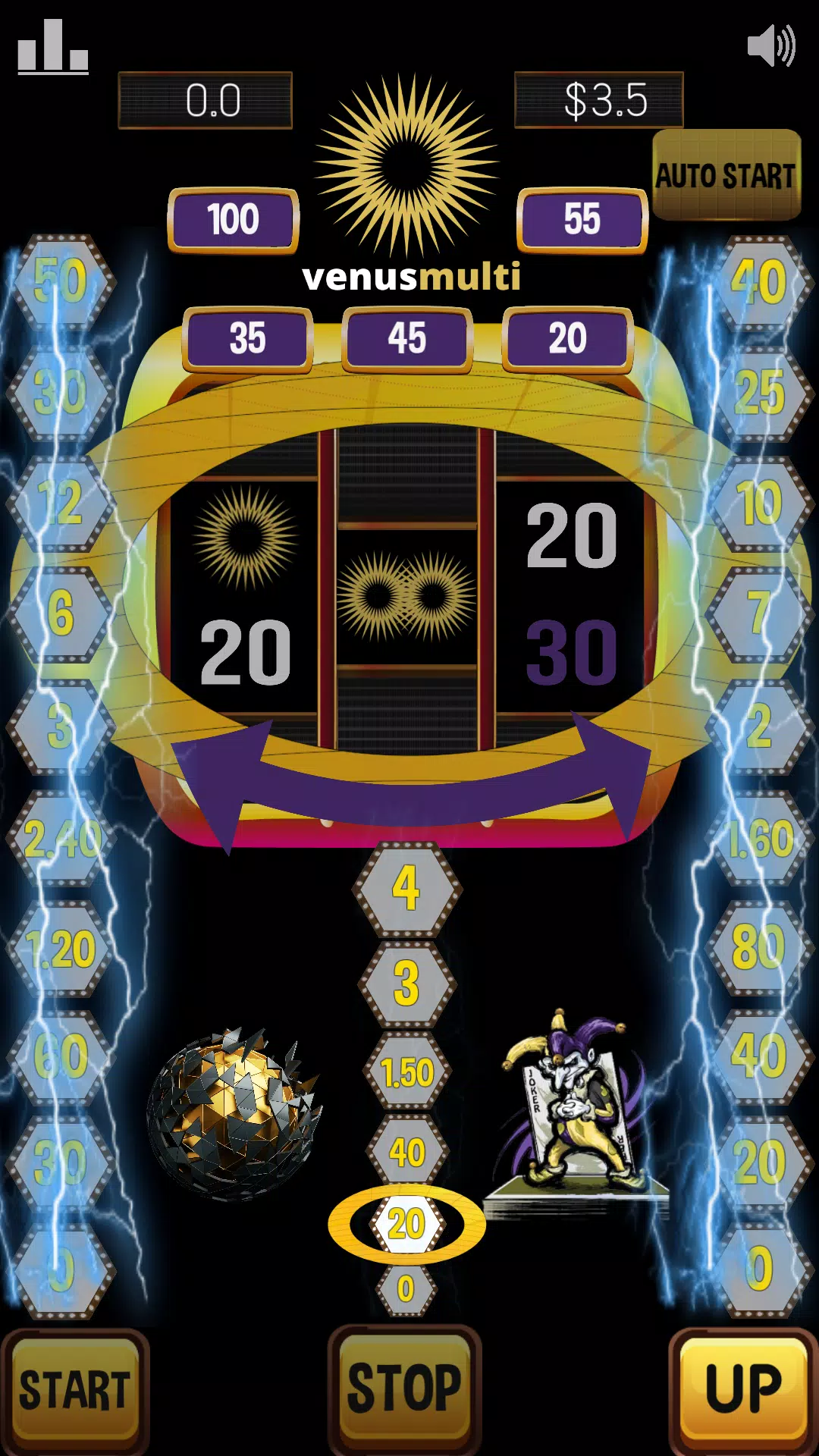 Venus multi slot machine – sun Schermafbeelding 3