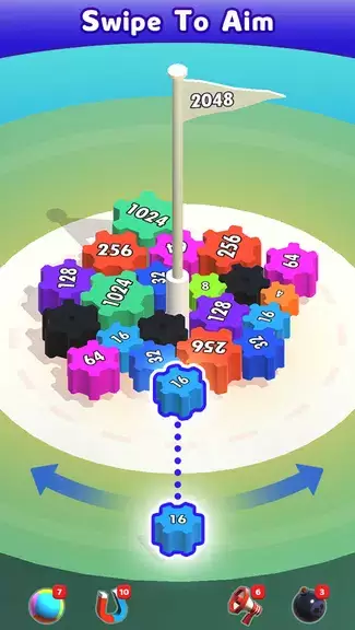 Merge Blocks 3D - 2048 Puzzle Schermafbeelding 1