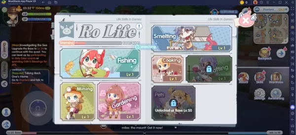 Ragnarok X：生活技能指南 - 園藝，採礦，釣魚揭曉