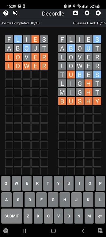 Decordle : Word Finding Puzzle Zrzut ekranu 1