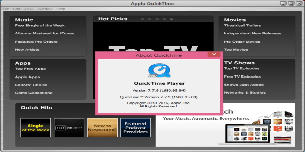 Schermata QuickTime 1