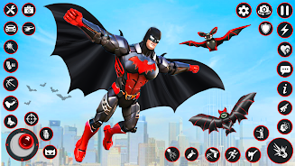 Bat Hero Dark Crime City Game Captura de pantalla 1