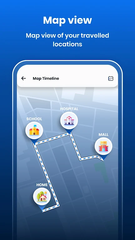 My Location Timeline on Map Screenshot 1