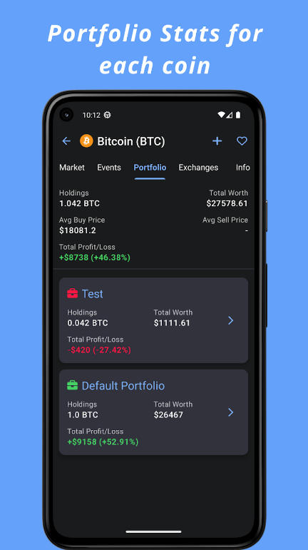 Crypto Hub Coin Stats Tracker Screenshot 1