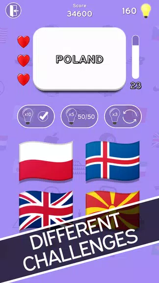 Schermata 3in1 Quiz : Logo-Flag-Capital 2