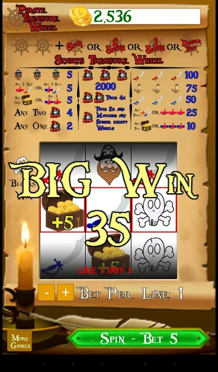 Pirate Treasure Wheel Ảnh chụp màn hình 3
