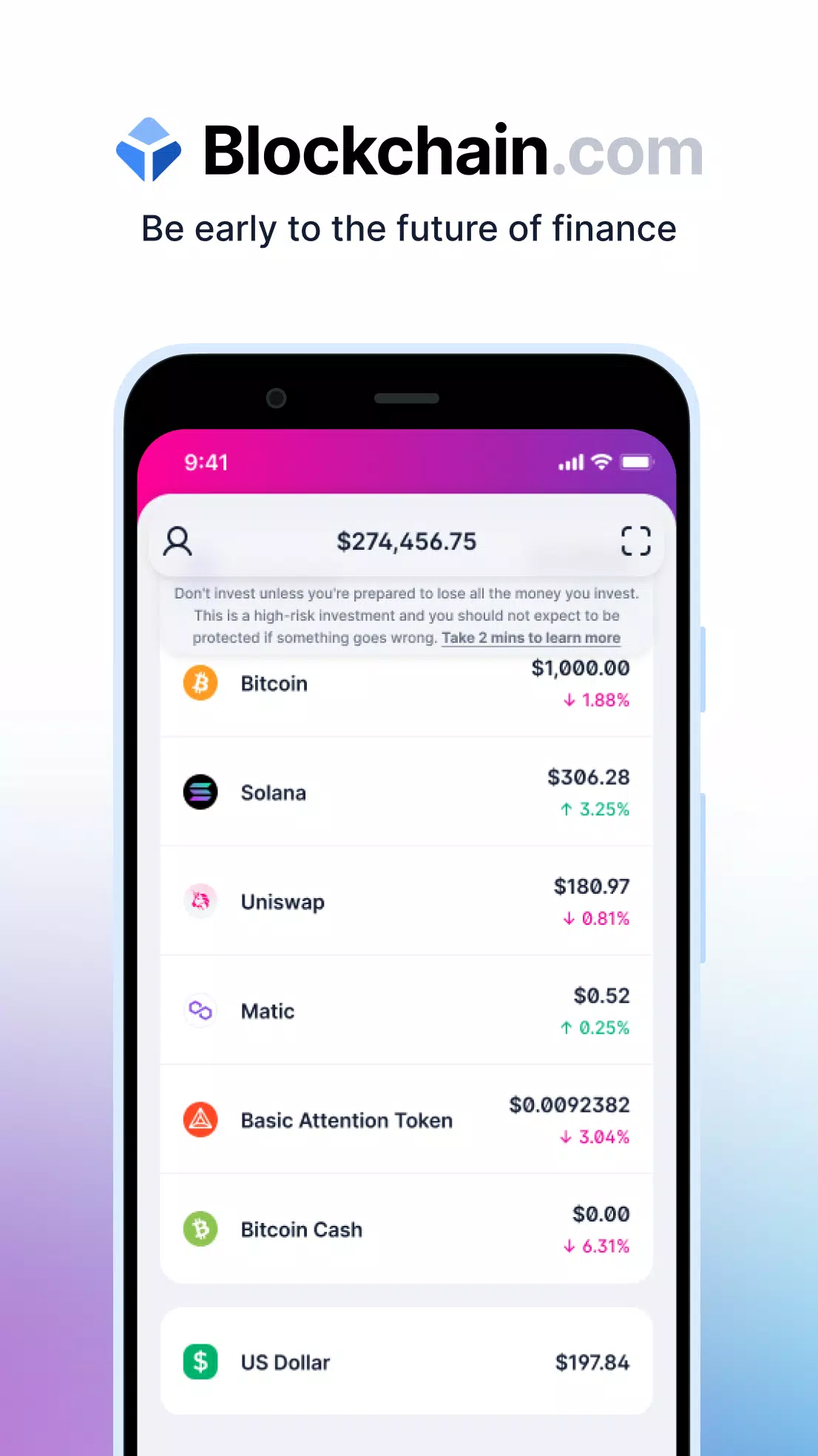 Blockchain.com: Crypto Wallet Скриншот 1