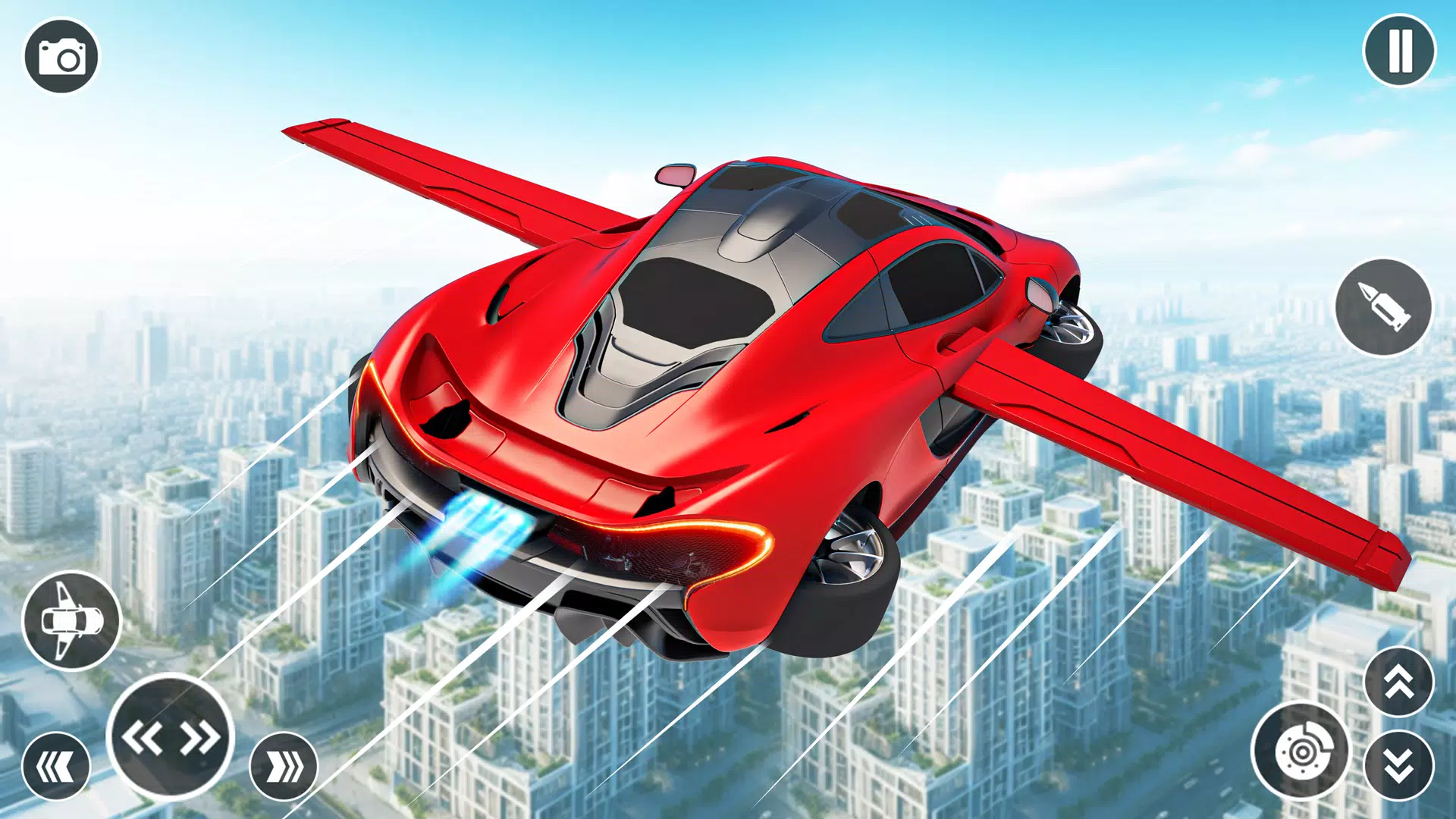 Flying Car Robot Shooting Game Ekran Görüntüsü 1