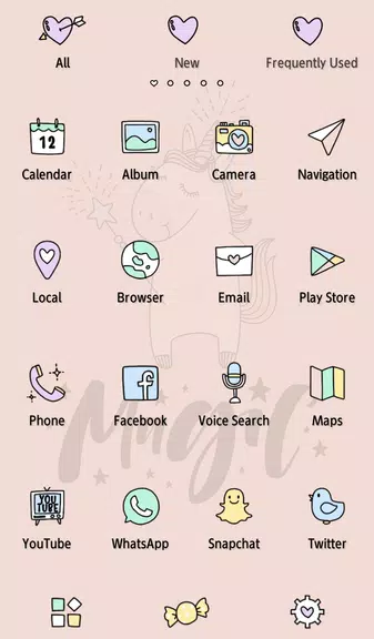 Unicorn Magic Theme ဖန်သားပြင်ဓာတ်ပုံ 3