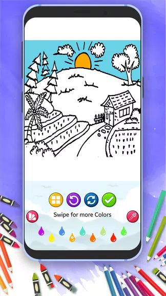 Scenery Coloring Book ภาพหน้าจอ 4