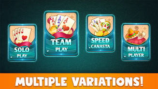 Canasta Plus Offline Card Game ဖန်သားပြင်ဓာတ်ပုံ 2