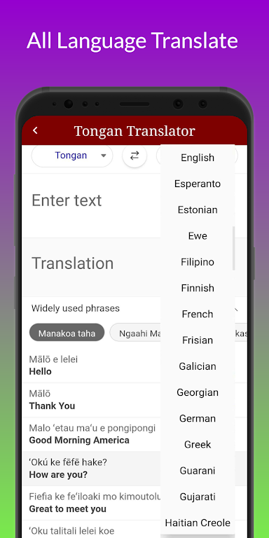 Tongan Translator Ekran Görüntüsü 2