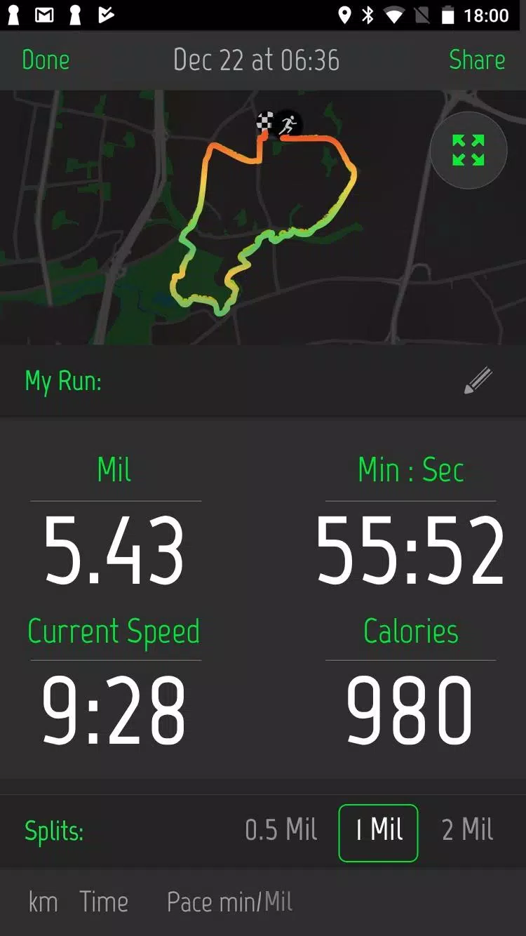 Running Distance Tracker + Tangkapan skrin 3