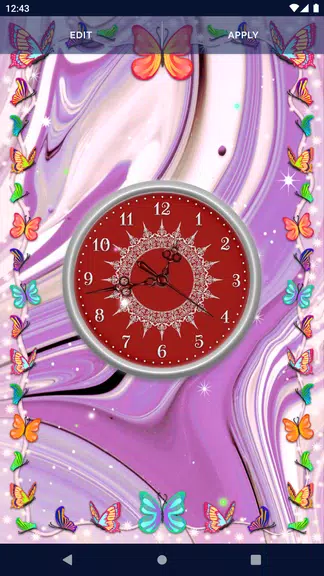 HD Clock Beautiful Wallpaper Schermafbeelding 3