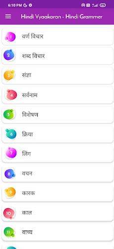 हिन्दी व्याकरण - Hindi Grammar Screenshot 1