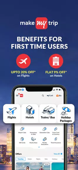 MakeMyTrip Hotels, Flight, Bus Captura de tela 2