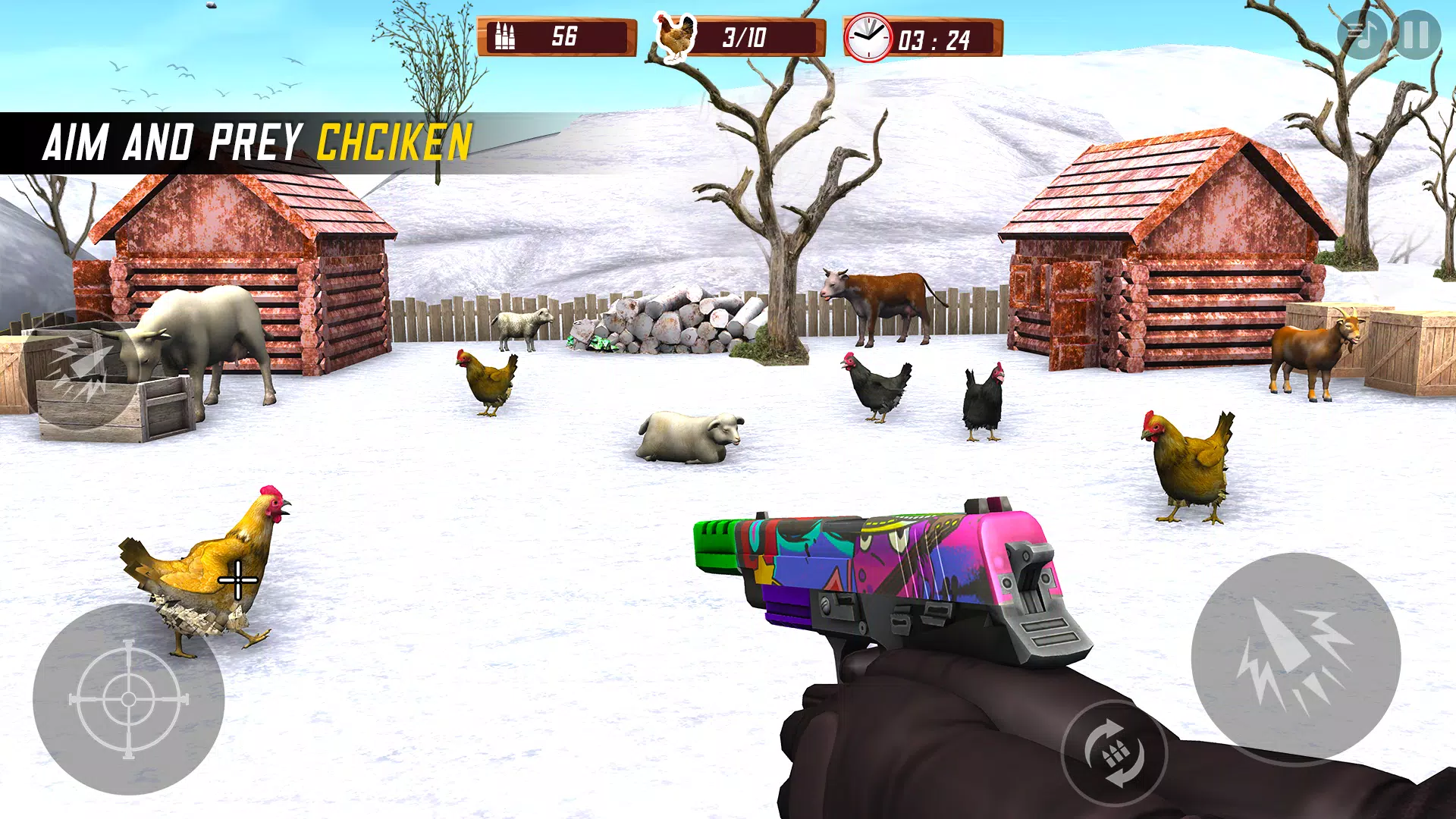 Chicken Shooting 3D Hunt Games Tangkapan skrin 2