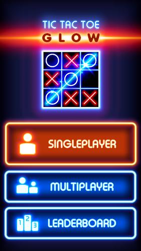 Tic Tac Toe Glow: 2 Players ภาพหน้าจอ 1