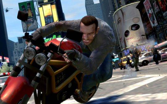 GTA 4 riding a bike