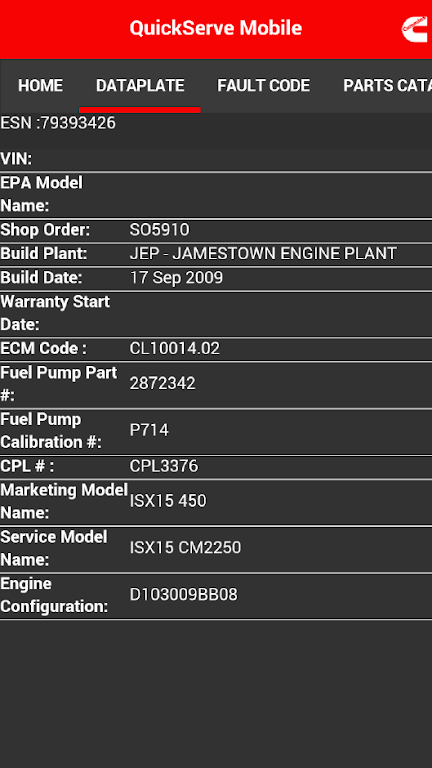 Cummins QuickServe Mobile Schermafbeelding 3
