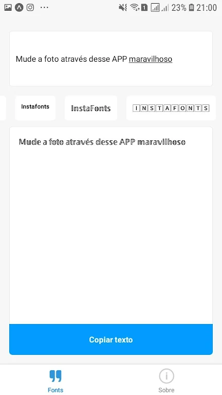 InstaFonts スクリーンショット 1