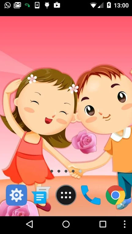 cartoon love wallpaper Ekran Görüntüsü 2