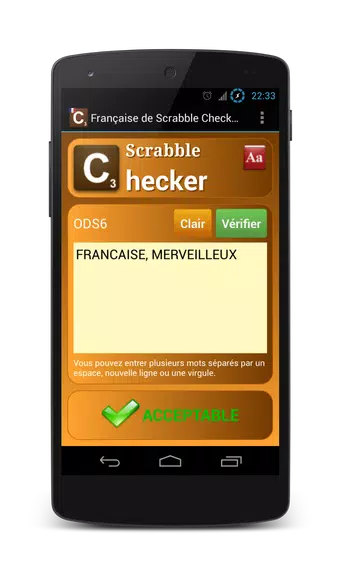 Word Checker - French Captura de pantalla 1